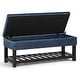 preview thumbnail 133 of 136, WYNDENHALL Essex 44 inch Wide Transitional Rectangle Ottoman Bench