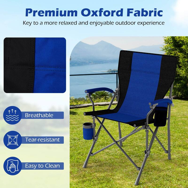 Costway 1/2 PCS Folding Camping Chair for Adults Portable Lawn Chair