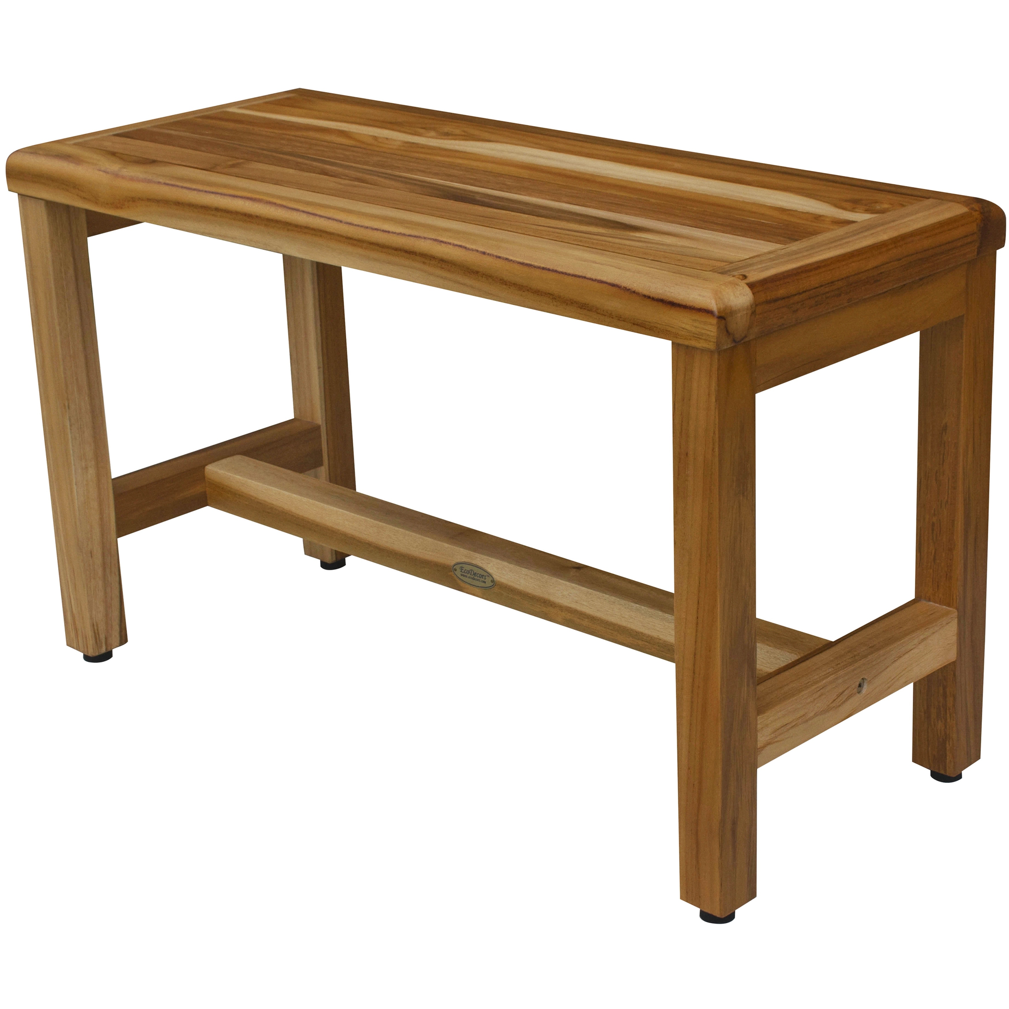 EcoDecors Eleganto EarthyTeak 30" Teak Wood Shower Bench