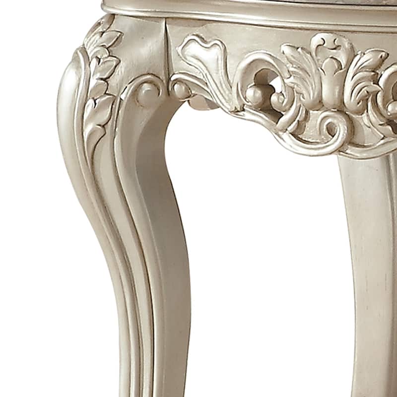 28 in. Gold Rectangle Wood End Table, Sturdy Build End Side Table for Living Rooms