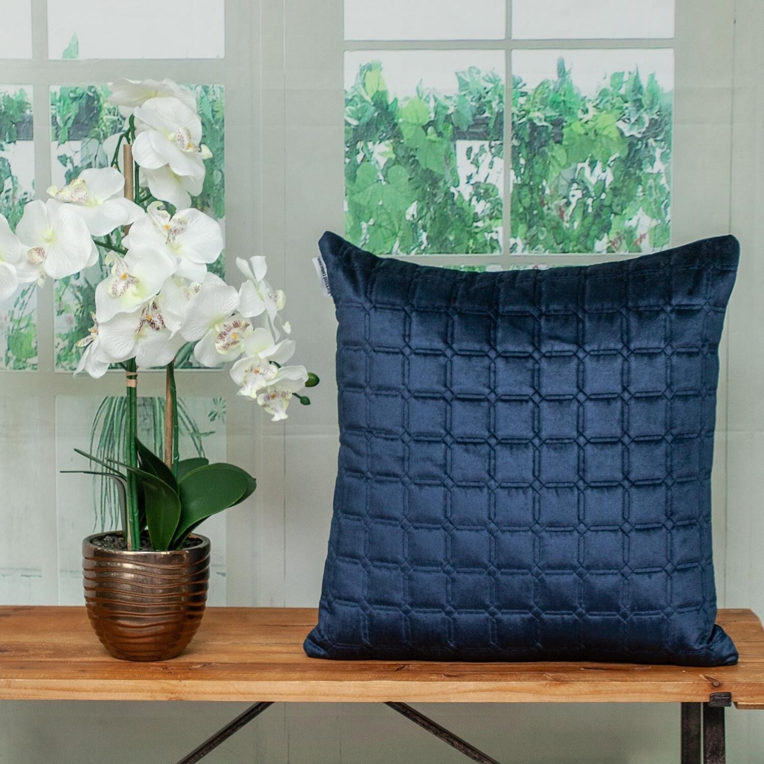 Navy store blue pillows
