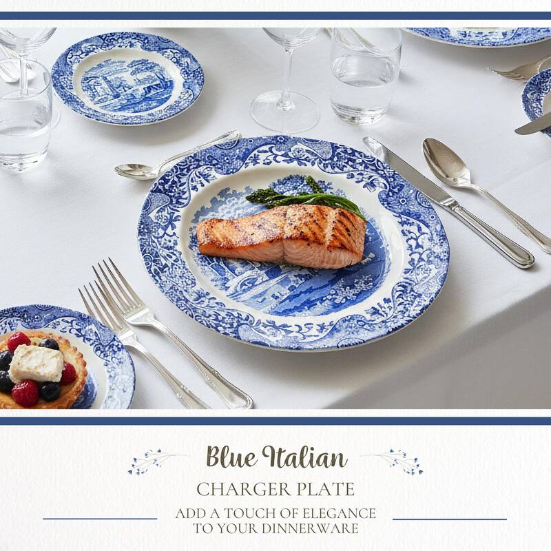 Spode Blue Italian Collection Round Plate