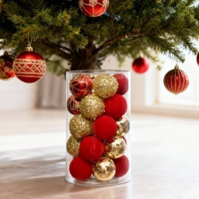 25PCS 2.36in Decorative Christmas Balls Ornaments for Xmas Tree Decor - N/A
