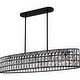 preview thumbnail 1 of 8, Gibson 5-Light Matte Black Linear Chandelier