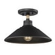 preview thumbnail 3 of 4, Golden Lighting Journey 1-light Semi-Flush Mount in Natural Black