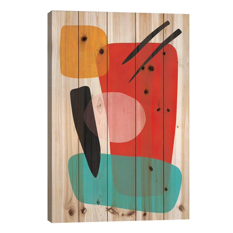 Diadem Print On Wood by Tracie Andrews - Multi-Color - 26x18x1.5