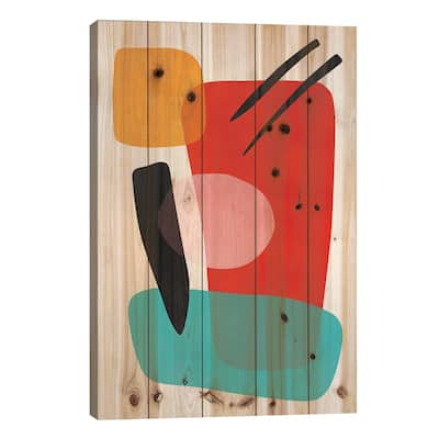 Diadem Print On Wood by Tracie Andrews - Multi-Color