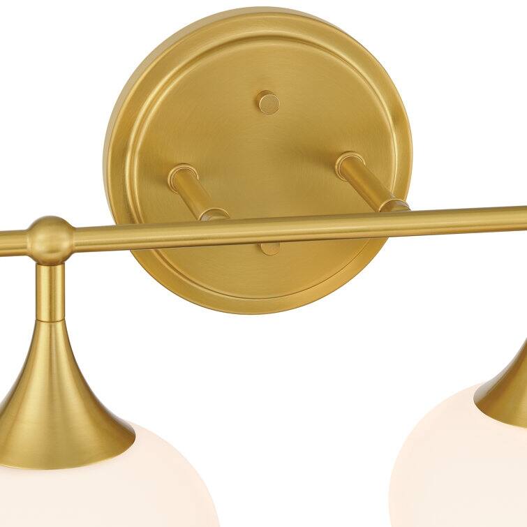 Acroma Aged Brass/Polished Chrome Finish Modern Globe Vanity Light