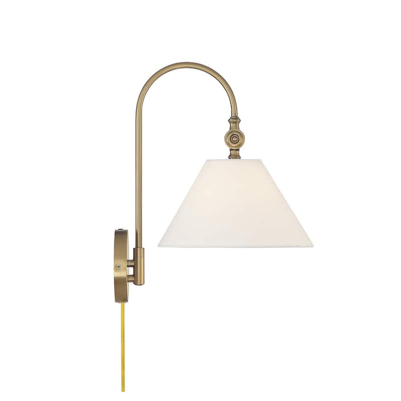Meridian M90085 16" Tall Hardwired or Plug-In Wall Sconce