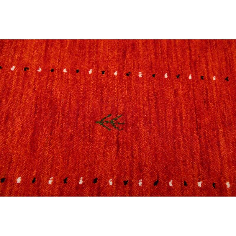 ECARPETGALLERY Hand Loomed Kashkuli Gabbeh Light Red Wool Rug - 5'1 x 7'10