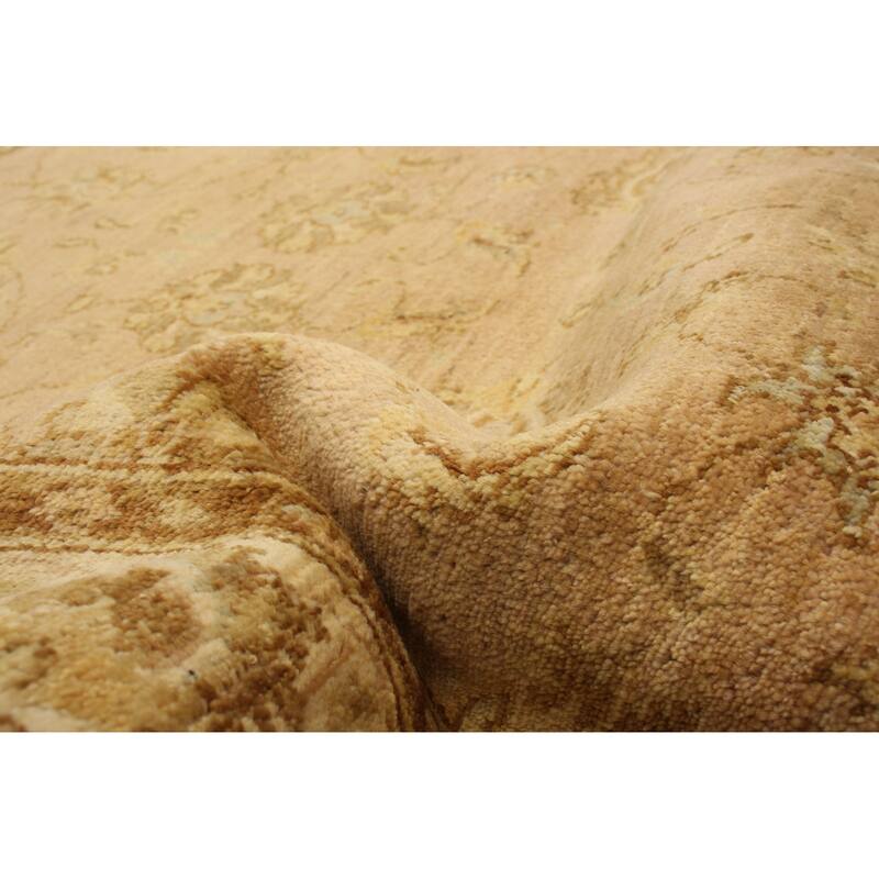 ECARPETGALLERY Hand-knotted Peshawar Oushak Beige Wool Rug - 3'10 x 5'10