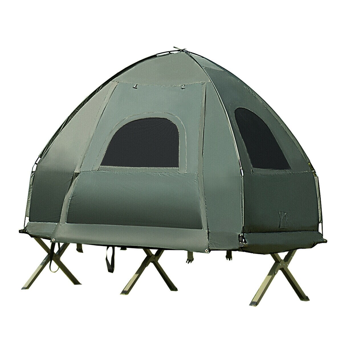 1 Person Compact Portable Pop Up Tent Air Mattress Sleeping Bag