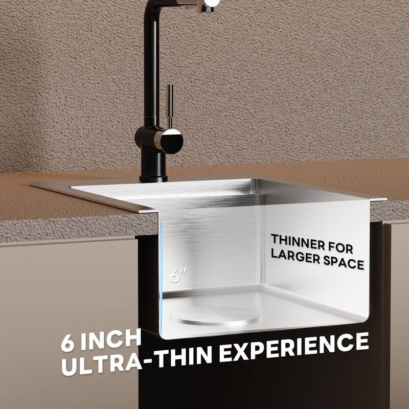 TORVA Kitchen Bar Sink, 13x17inch RV Kitchen Sink, 16 Gauge Stainless Steel Topmount Single Bowl Sink with Cutting Board