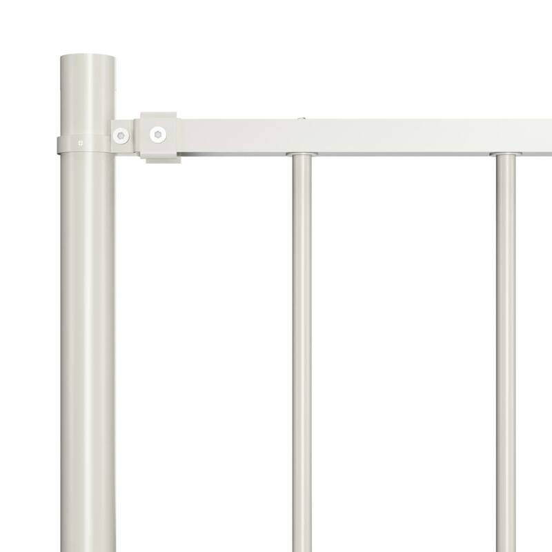 vidaXL Fence Panel with Posts Powder-coated Steel 5.9 ft x 4.1/2.5/3.3 ft