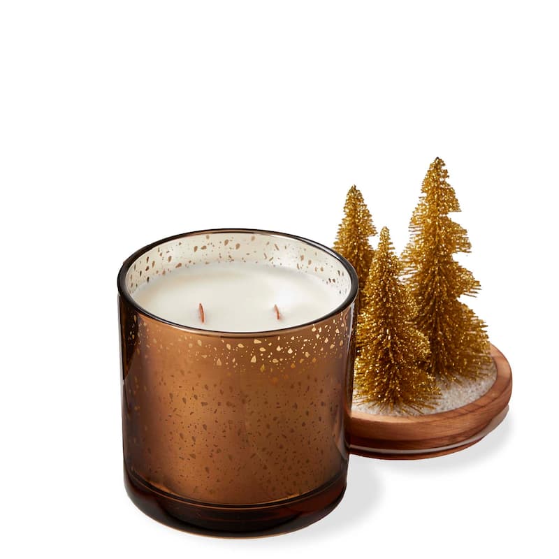 Snowcap Bottle Brush Candle - Bronze