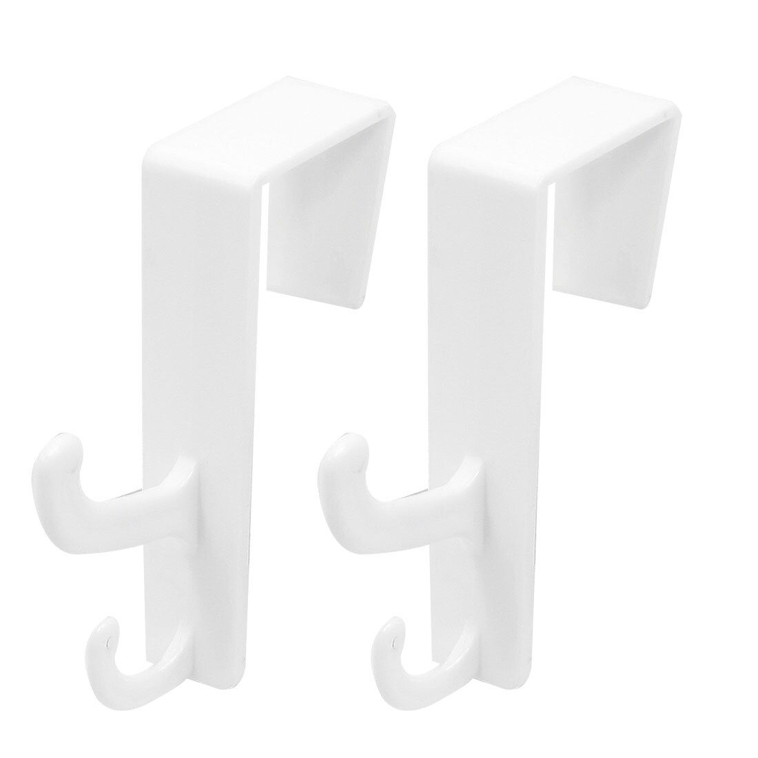 Shop Bedroom White Plastic Removeable 2 Hooks Clothes Bags Door