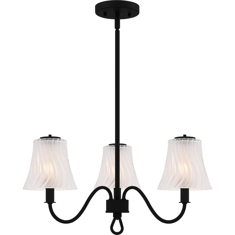 McKinney 3-Light Matte Black Chandelier
