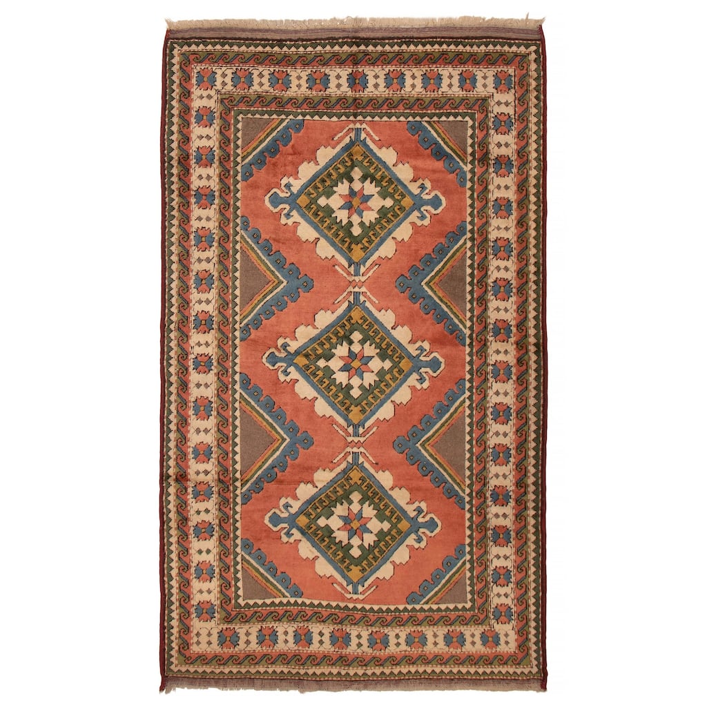 ECARPETGALLERY Hand-knotted Oushak Copper Wool Rug - 6'1 x 10'4