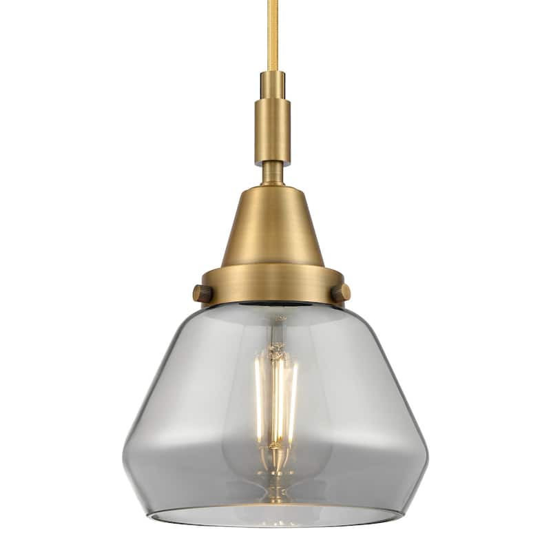 Innovations Lighting 447-1P-G173 Fulton 7" Wide Mini Pendant with - Brushed Brass