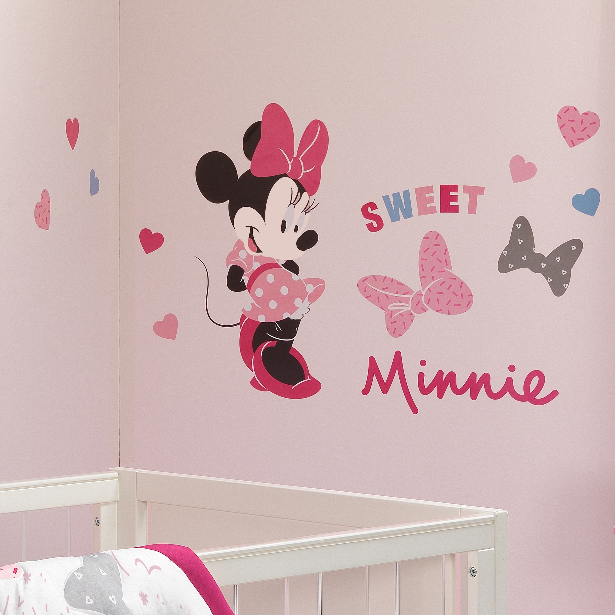 12 STARS DISNEY MINNIE MOUSE PERSONALISED WALL STICKERS NAME