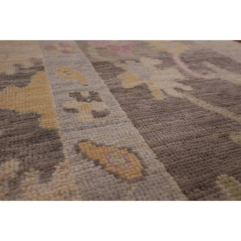 Vegetable Dye Oushak Turkish Large Area Rug Hand-Knotted Wool Carpet - 10'0" x 13'11"