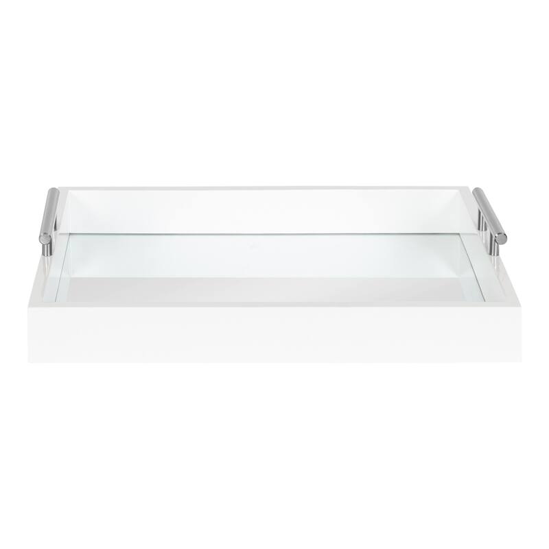 Kate and Laurel Lipton Metal Handle Decorative Tray