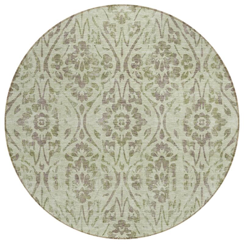 Machine Washable Indoor/ Outdoor Chantille Distressed Traditional Rug