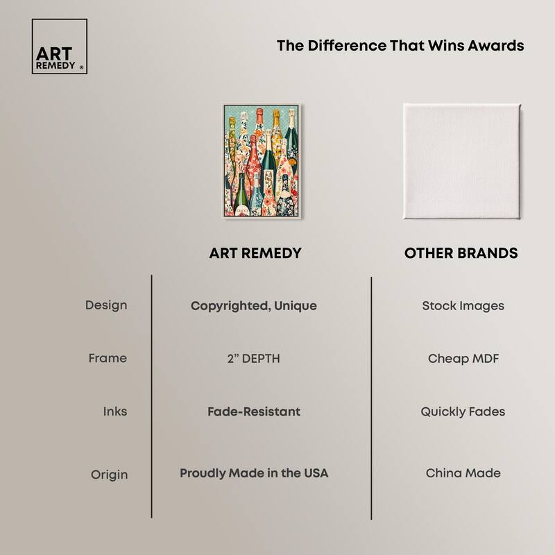Floral Collection Bottles II Canvas by Art Remedy
