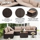 preview thumbnail 36 of 66, EROMMY 6/7 Piece Modular Outdoor Rattan Sofa Set, All-Weather Wicker Patio Furniture with Storage Table, Cushions & Pillows
