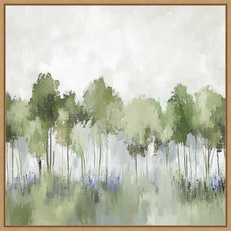 Forest of Sapphire Blossoms No. 1 by Mona Grace Framed Canvas Wall Art Print