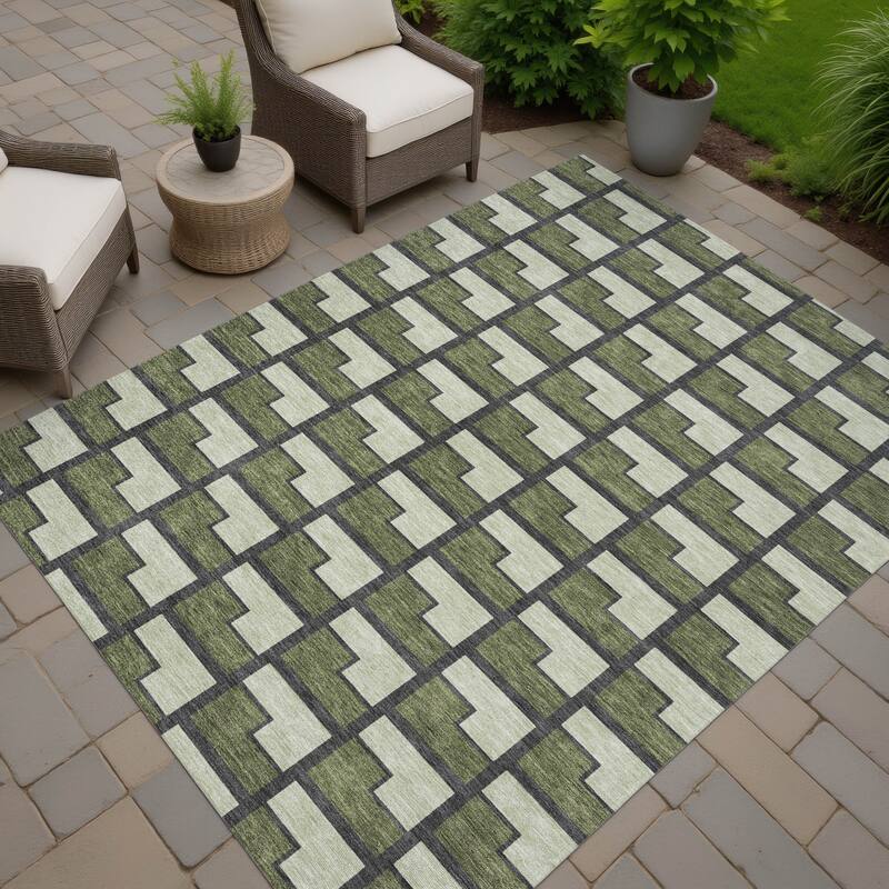 Machine Washable Indoor/ Outdoor Modern Cody Chantille Rug
