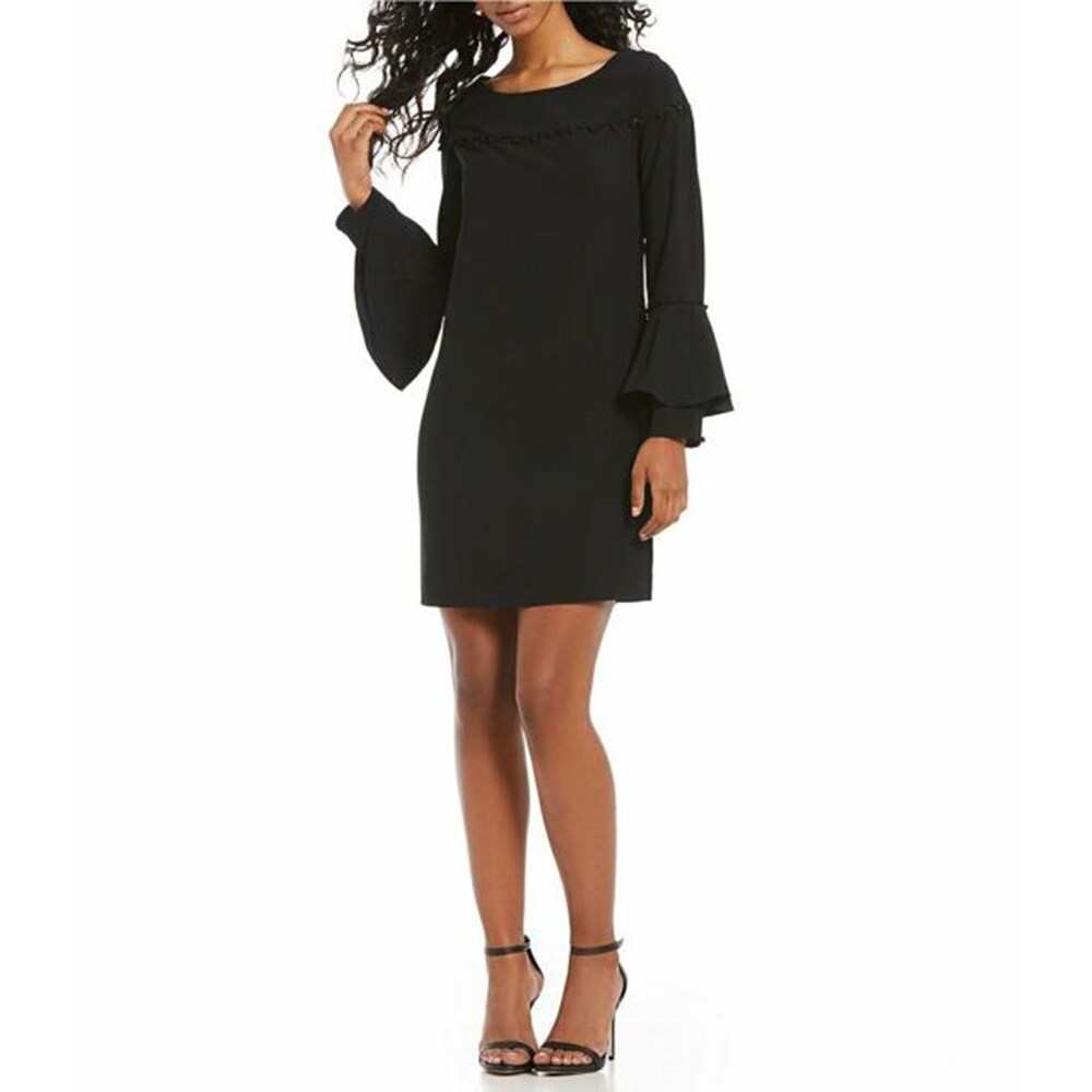 bell sleeve shift dress