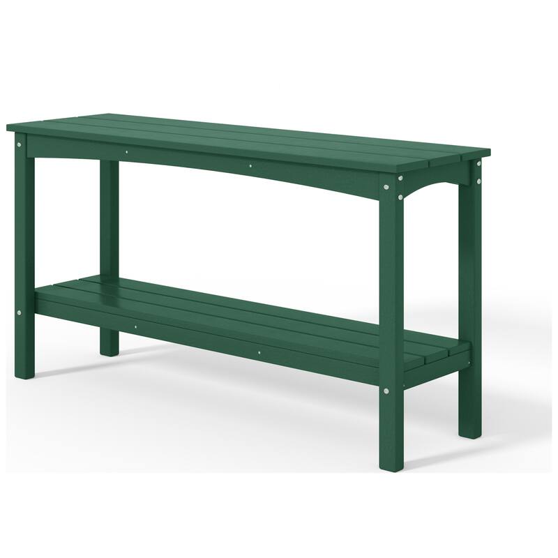 Laguna Hdpe All Weather Outdoor Patio Two Shelf Table
