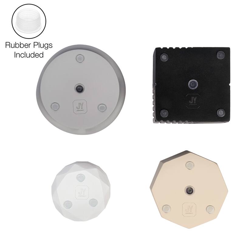 JONATHAN Y Romy Modern Minimalist Handmade Concrete Geometric Planter Set with Drainage Holes (Set of 4)