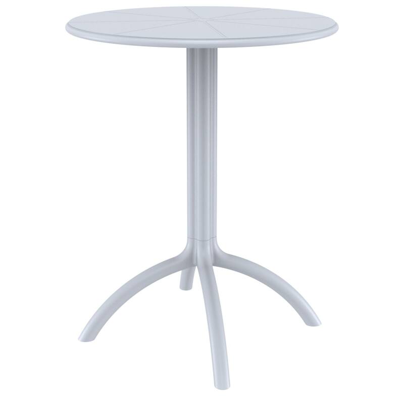 29" Silver Durable Round Outdoor Patio Dining Table