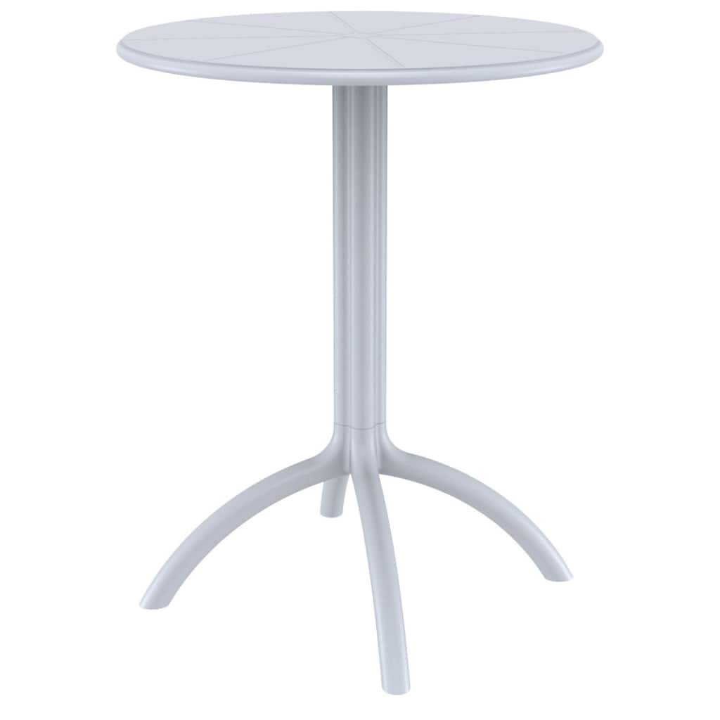 29" Silver Durable Round Outdoor Patio Dining Table