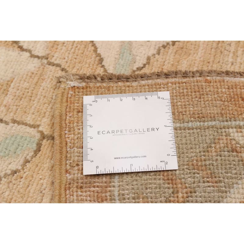 ECARPETGALLERY Hand-knotted Peshawar Oushak Brown Wool Rug - 8'9 x 11'6