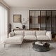 preview thumbnail 26 of 27, Modern Minimalist Upholstered Couches, 147" 4-Seater Cloud Modular Sectional Sofa with 2 Ottoman,U Shaped Couch for Living Room L shaped(3 seats+1 ottoman)tan