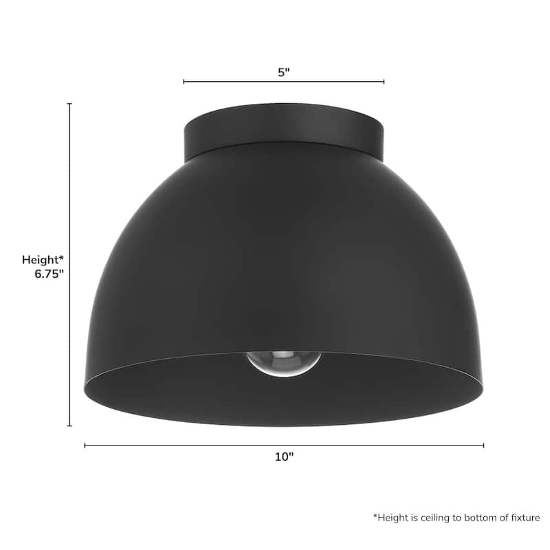 Hunter Erling 1-Light Medium Flush Mount Ceiling Light - Modern - Hallway, Bathroom, Entry, Laundry Room - Damp Rated!