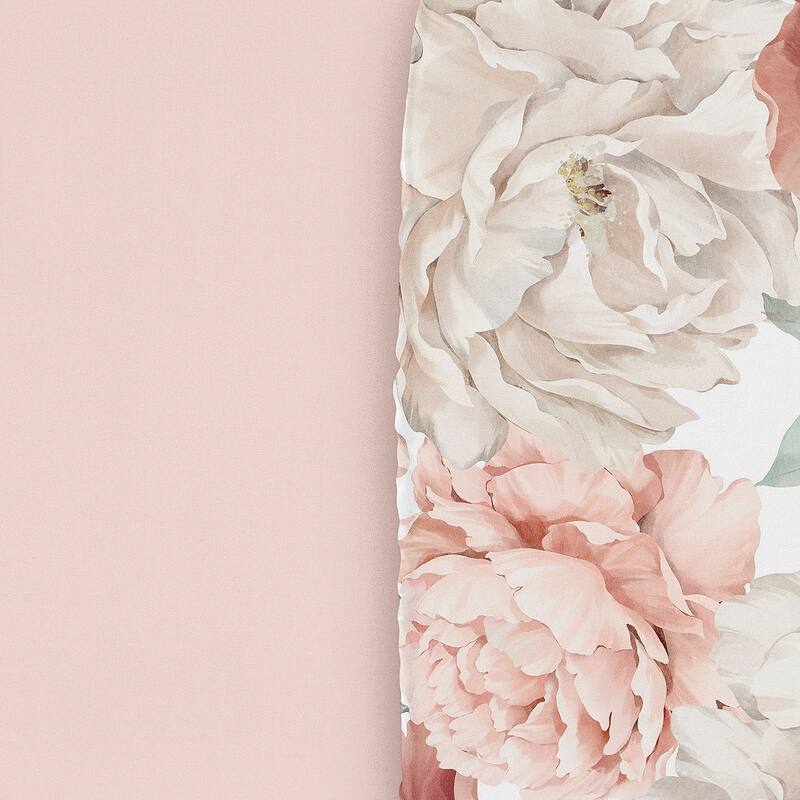 Sweet Jojo Designs Boho Shabby Chic Floral Girl 2 Pack Baby Bassinet Fitted Sheets Solid Pink Ivory Bohemian Vintage Watercolor