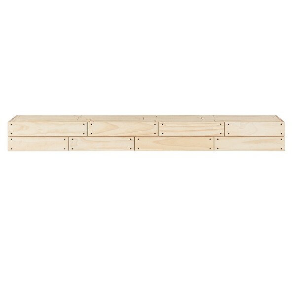 72” Ivory White Cades Cove Unfinished Wood Shelf or Mantle Shelf - N/A