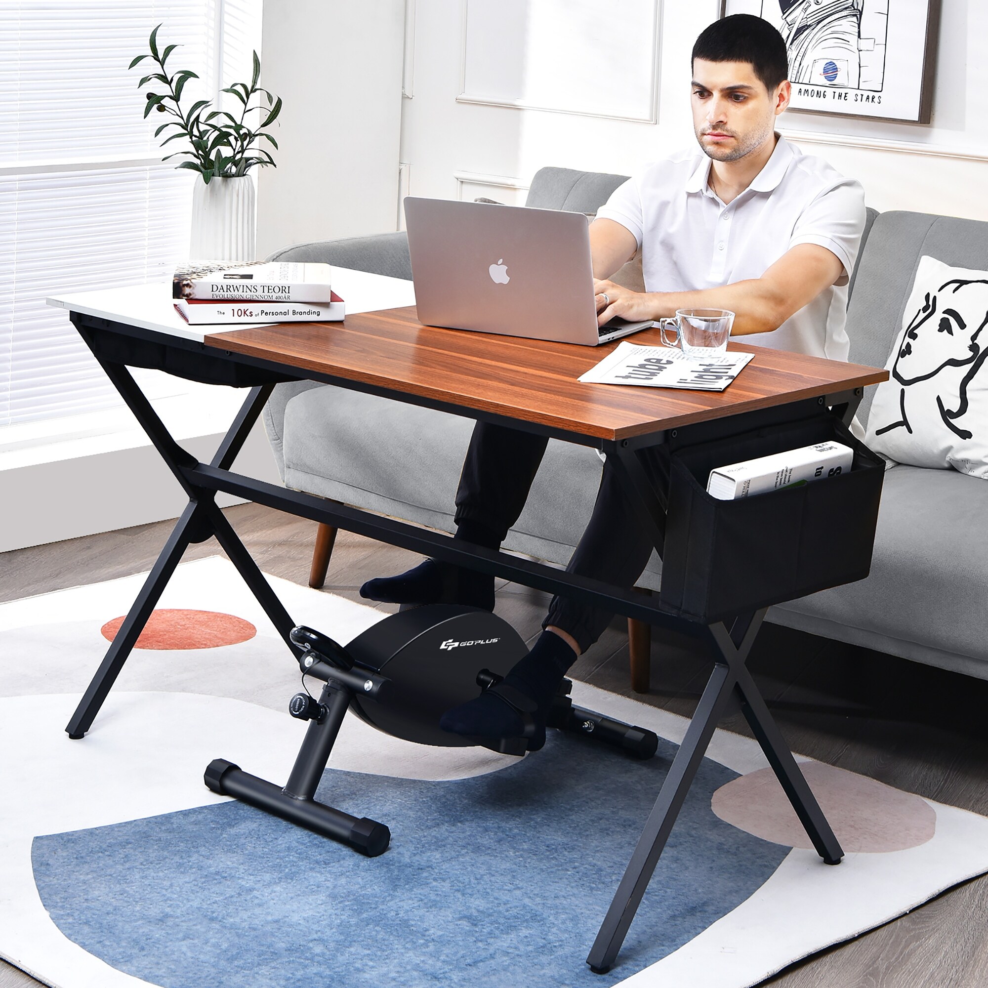 Goplus Portable Under Desk Bike Pedal Exerciser Adjustable