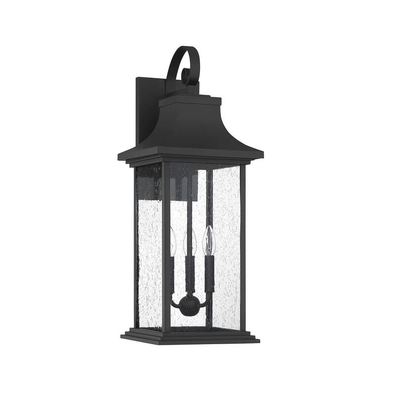 Hancock 3-Light Outdoor Wall Lantern in Matte Black - Matte Black