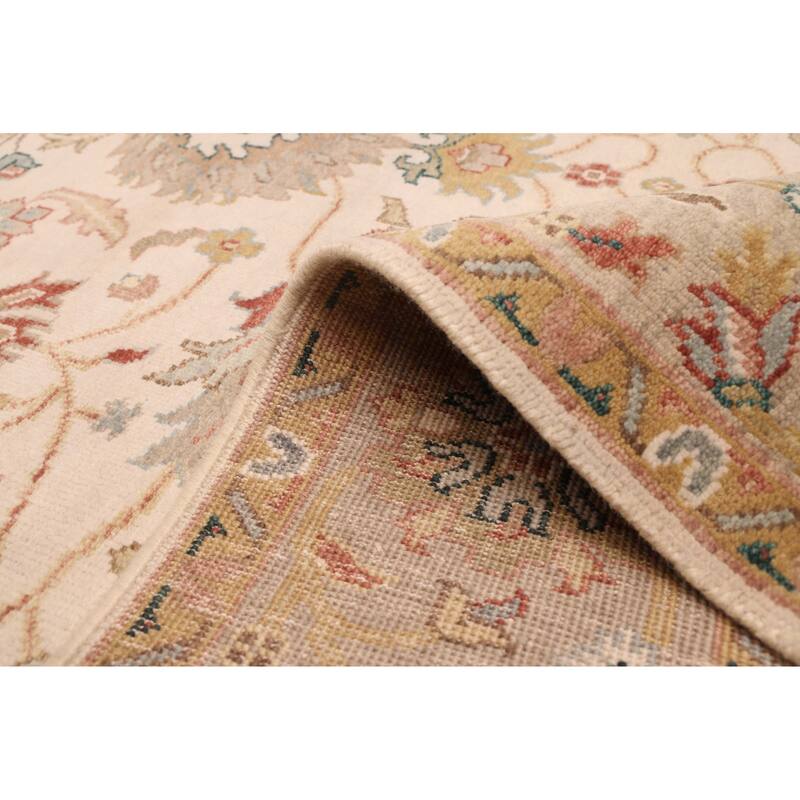 ECARPETGALLERY Hand-knotted Jules Serapi Ivory Wool Rug - 5'11 x 9'1