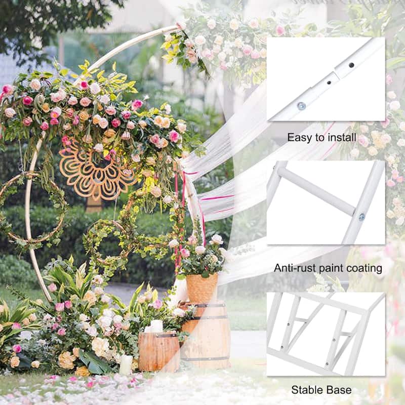 Large Round Metal Wedding Arch Backdrop Stand for Events