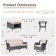 preview thumbnail 56 of 97, Gray Wicker Rattan Outdoor Patio Furniture Set Swivel Chair with Cushion