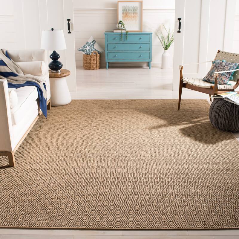 SAFAVIEH Handmade Palm Beach Jailyn Modern Jute Rug - 8' x 10' - Natural/Black