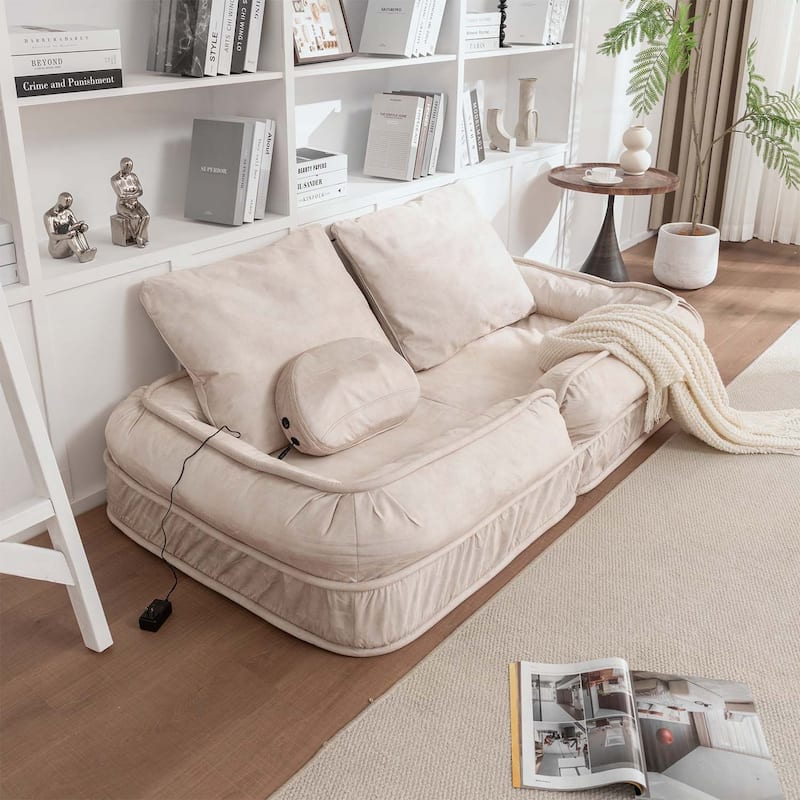 Comfortable Floor Sofa,with 5 Adjustable Positions & Massage Pillow