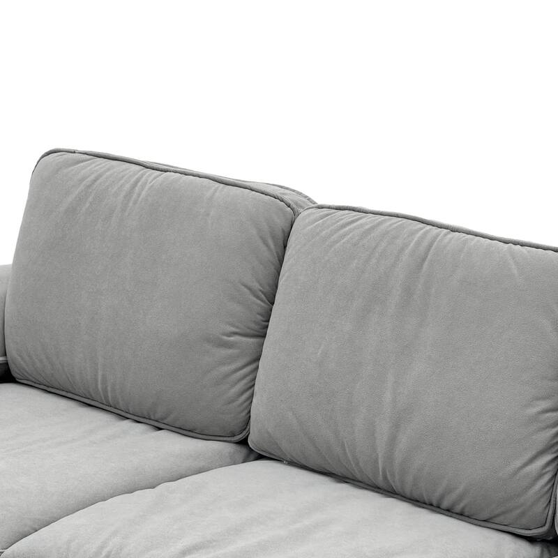 79" Loveseat Sofa Couch with Under-Seat Storage, Elegant 2-Seater Settee with Pillow Top Armrests for Living Room