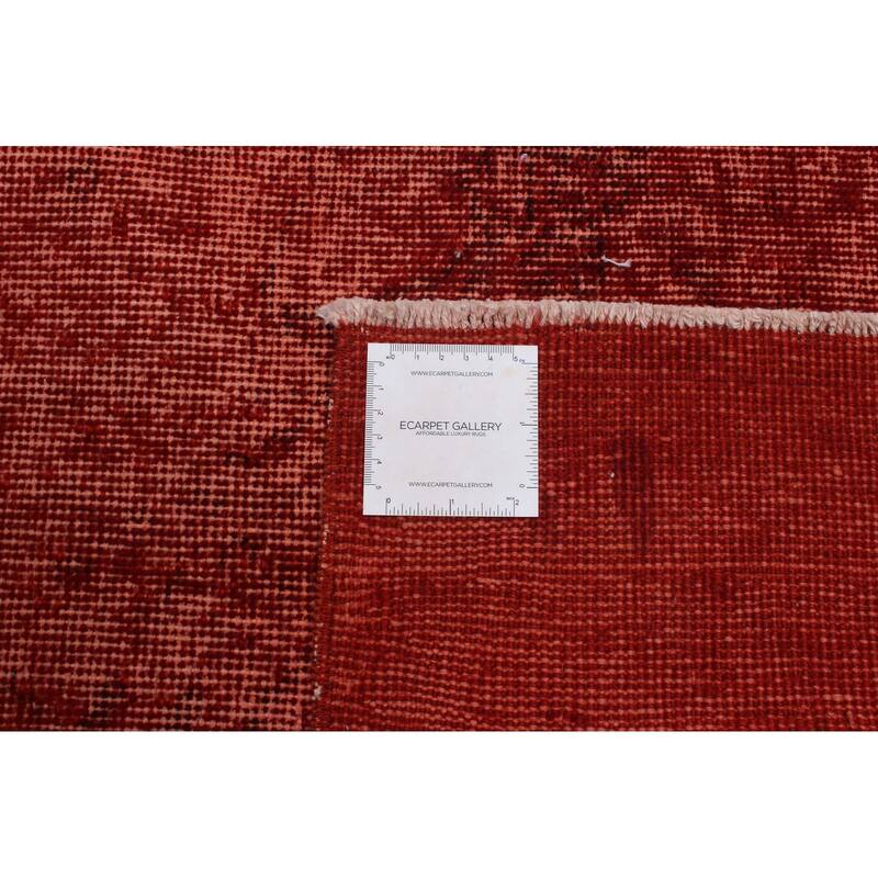 ECARPETGALLERY Hand-knotted Color Transition Dark Red Wool Rug - 5'11 x 10'1